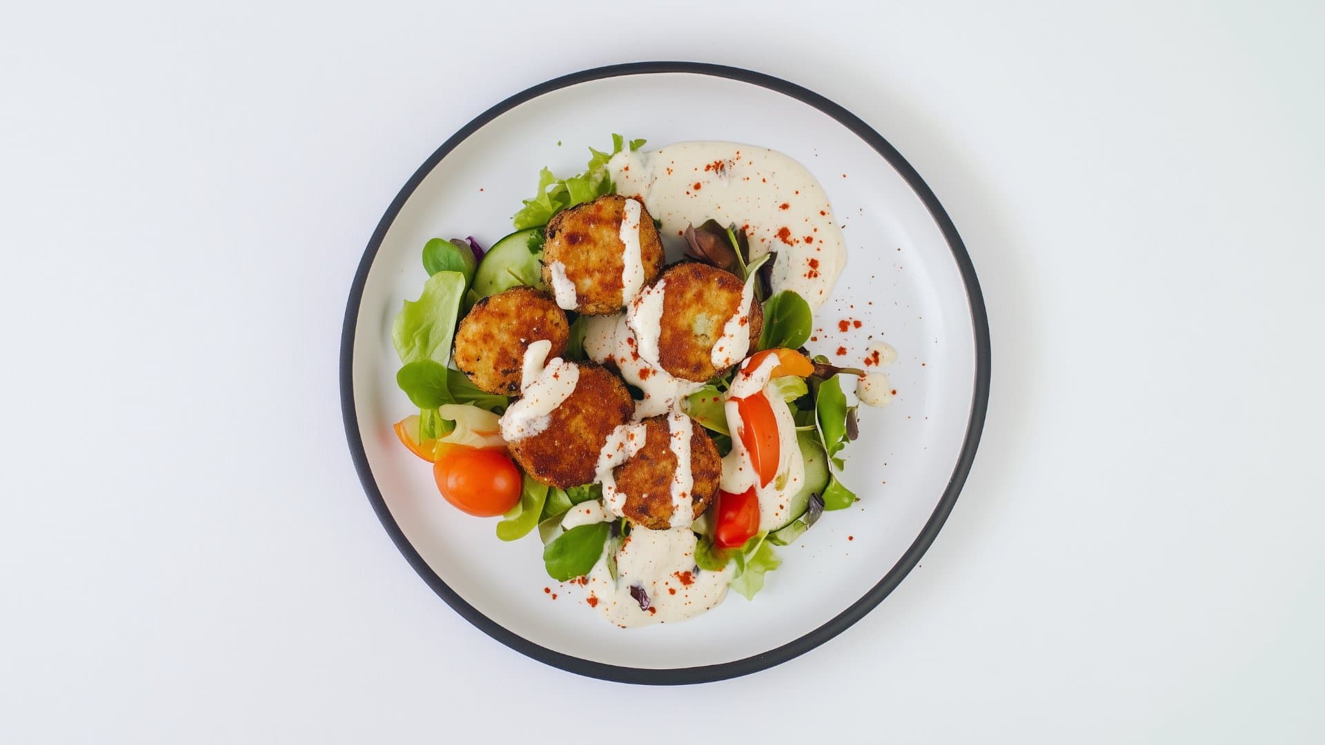 Bild von Glazed Falafel Salat mit Tahini-Dressing