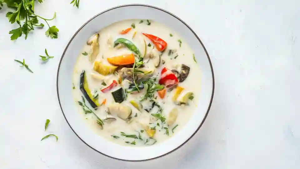 Kokossuppe Tom Kha Gai